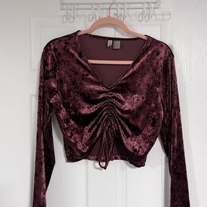 velvet evening long sleeve top